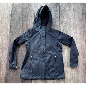 Vineyard Vines Women's Med Blue Navy nylon Raincoat jacket hooded